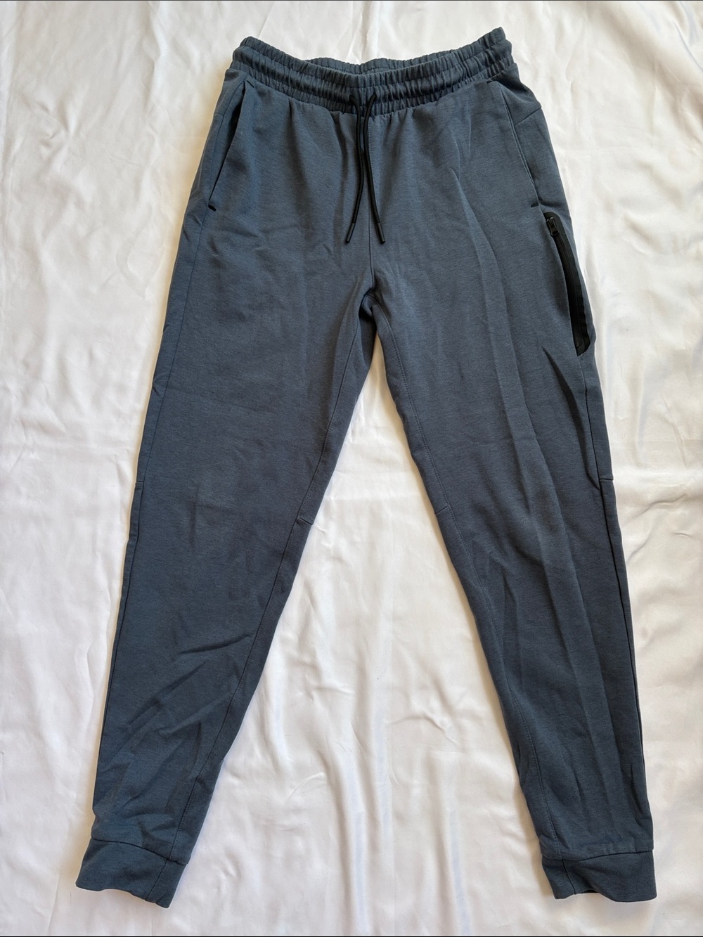 Men's Blue-Grey Drawstring Jogger Pants